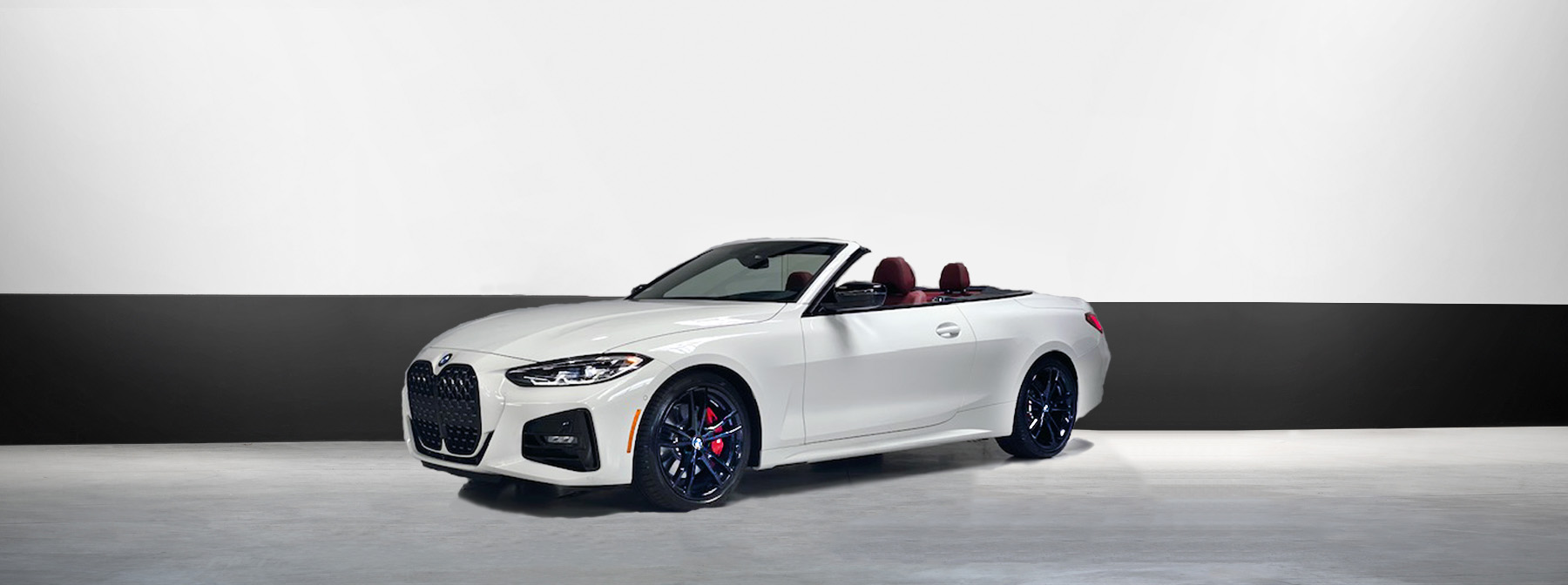 bmw convertible rental 430i in white