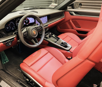 Porsche Convertible Rental interior front row