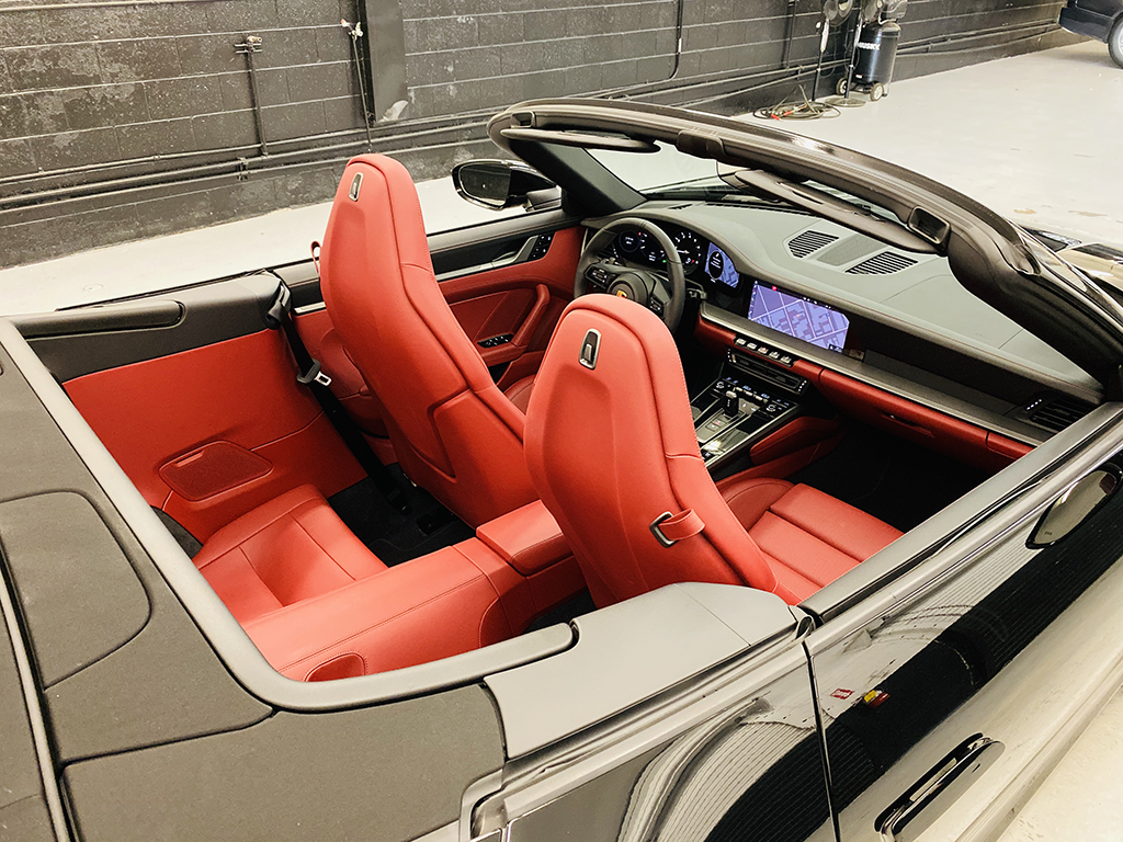Porsche Convertible Rental interior