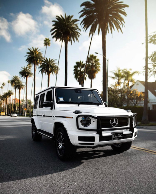 Mercedes luxury suv rental in white