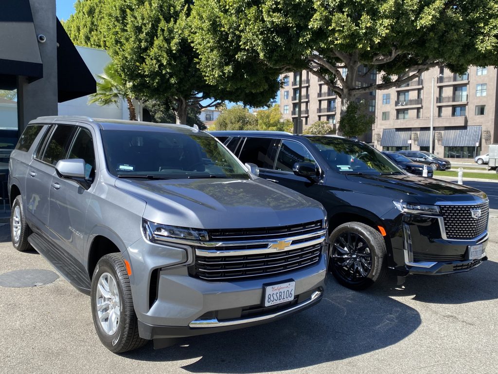 Chevy Suburban and Cadillac Escalade Side by Side 4x4 rental