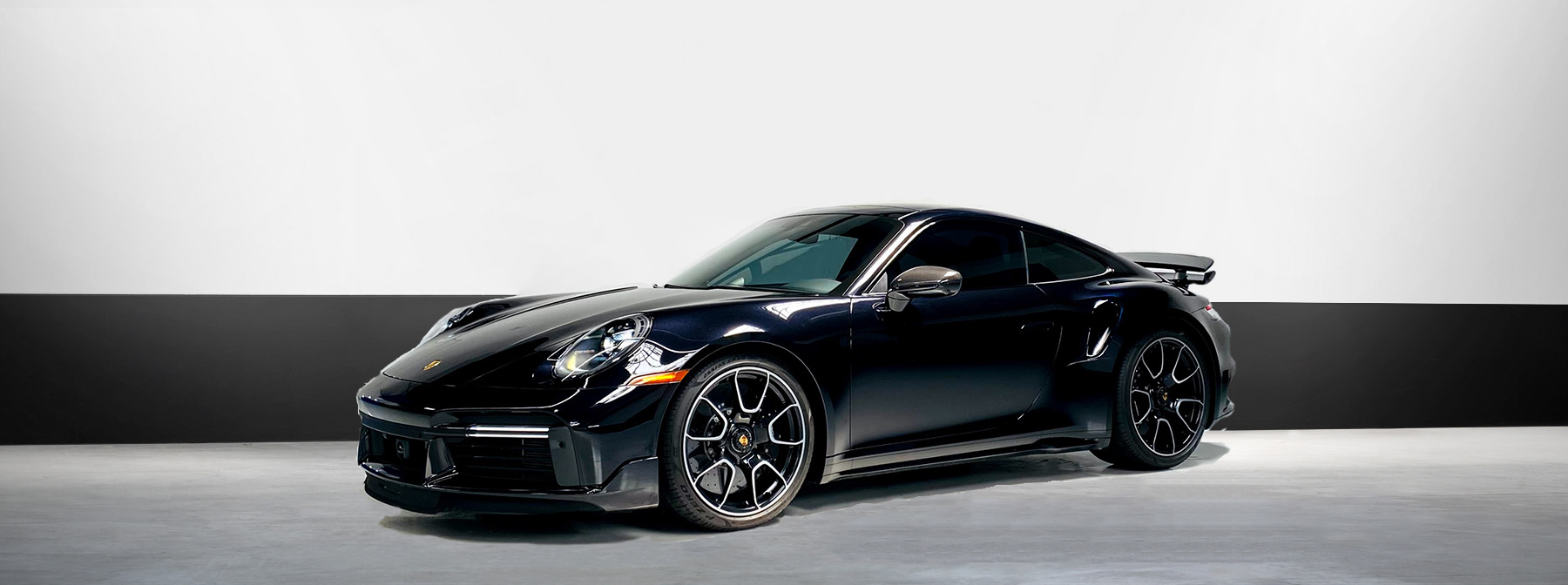 Porsche Turbo S Coupe B&W Exotic Car Rental LA & San Francisco