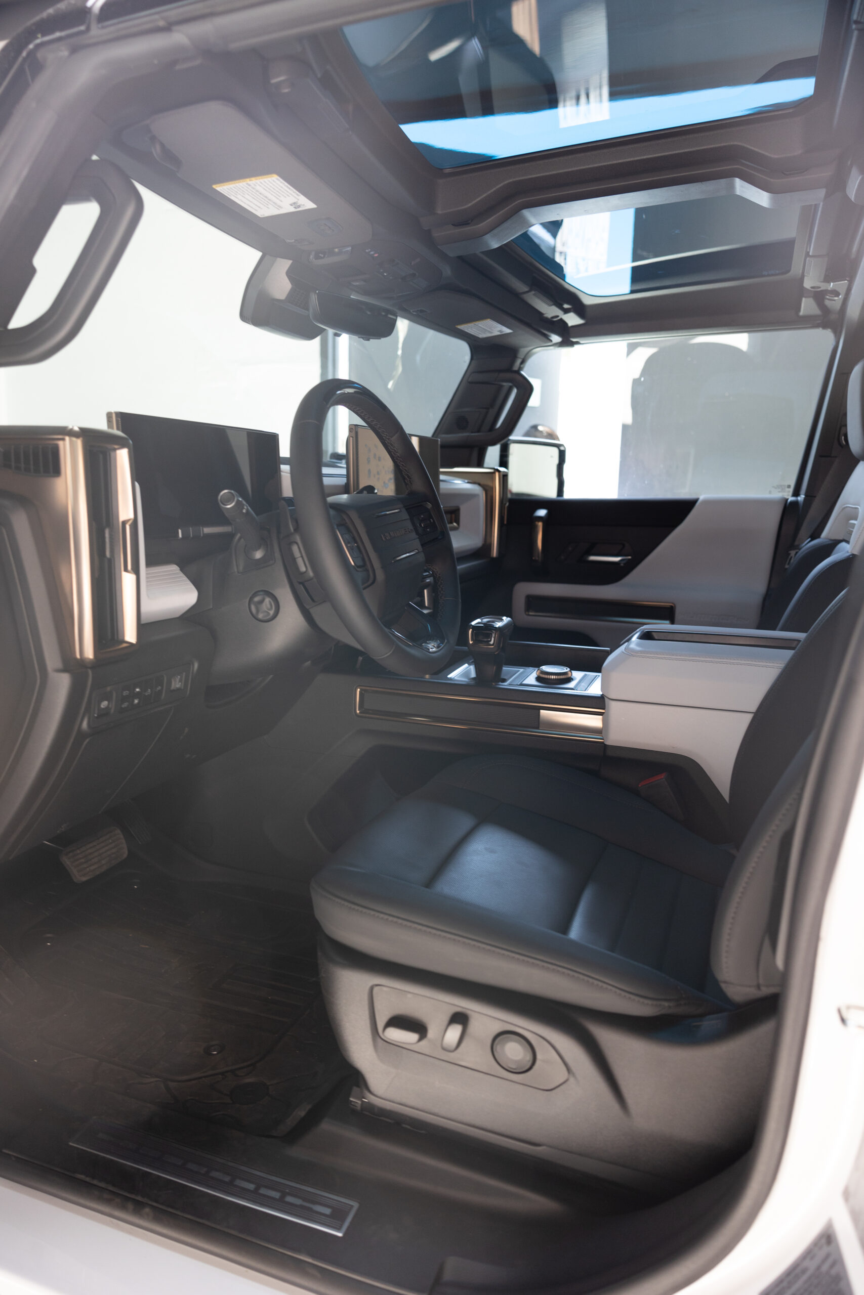 hummer EV rental edition 1 interior front row electric car rental los angeles 