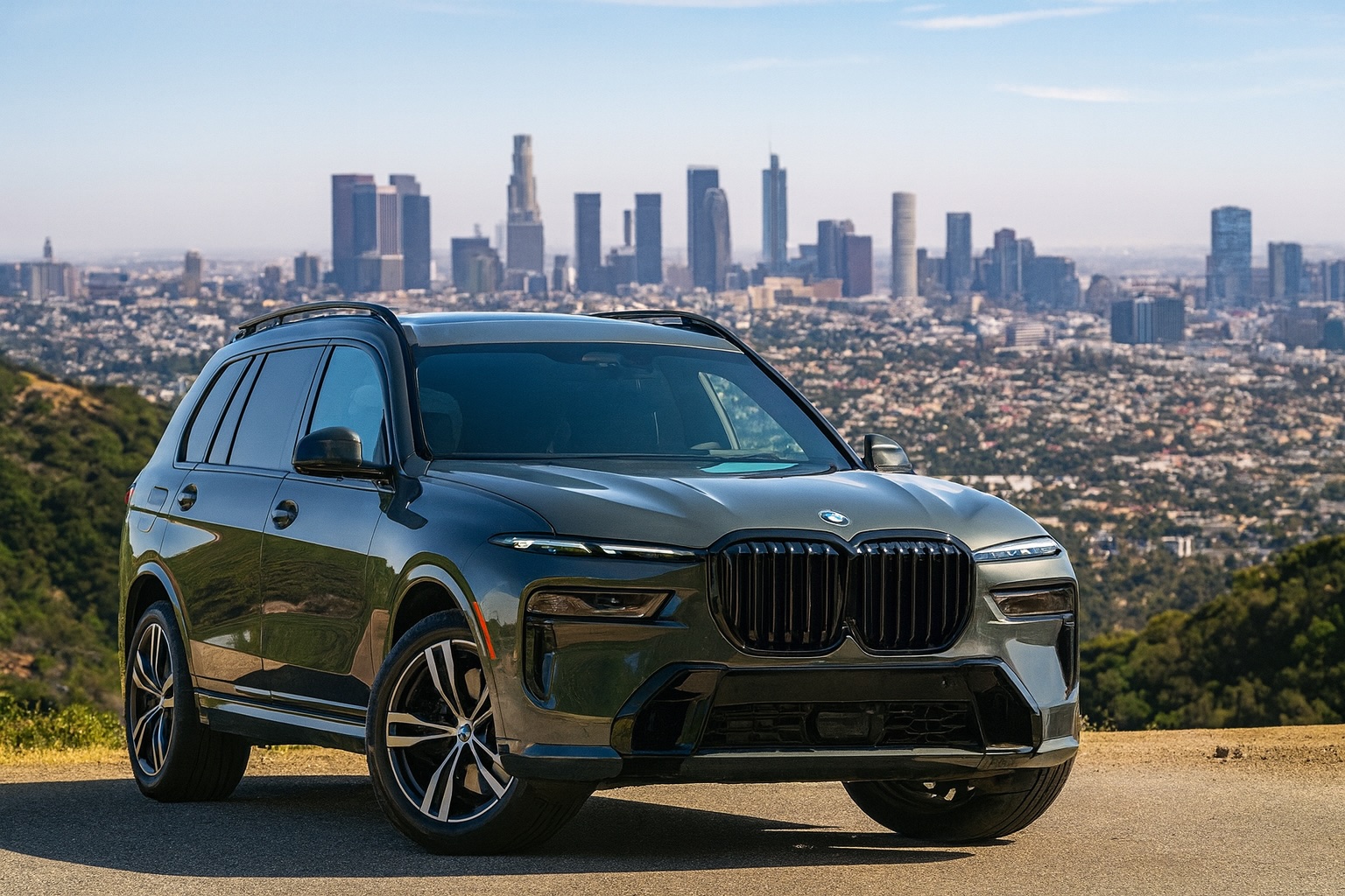 BMW X7 Black and White Rent A Car